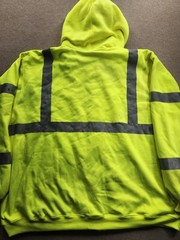 Spiewak VizGuard Hi-Vis Yellow/Gray Full Zip Hooded Fleece Jacket 6XL NWT