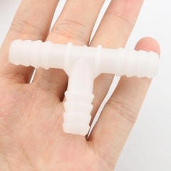 WELWIK 10pcs Plastic Hose Barb 3/8″ Barbed T Shaped Tee Type 3/8 Inch, White