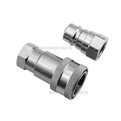New 3/8″ NPT 3/8″ Body Poppet Pioneer Style Quick Connect Hydraulic Coupler
