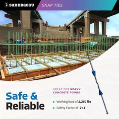 Sandbaggy 6″ x 4 ¾” Standard Snap Ties For Concrete Forms (Short End)