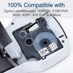 5-Pk/Pack D1 Label Tape 45013 S0720530 for DYMO LabelManager 160 280 420P
