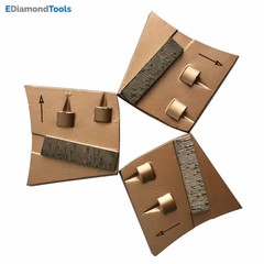 PCD Grinding Discs for Fast change Floor Grinder – Set of 3 Clockwise Pieces