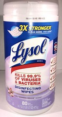 Lysol Wipes Early Morning Breeze Scent-3X Stronger-80 Wipes-Kills 99%-SHIP24H