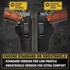 The Defender Leather IWB Holster for 1911 Style Handguns – Standard or Swe