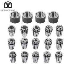 19pc ER11 CNC Collet Set with M14 Nuts for Precision Workholding 1-7mm