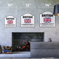 British Parking Plastic Sign Gag Novelty Funny United Kingdom Uk Great