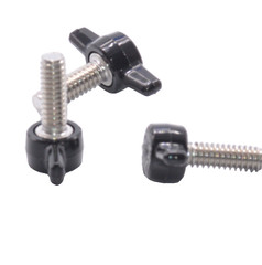 1/4″-28 Fine x 1″ Black Wing Thumb Screws 4 Pack for Jigs & Fixtures Tool-Free