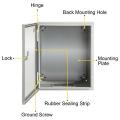 10X8x6 Silver Gray Waterproof Electrical Enclosure Box For Indoor Outdoor Use