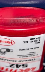 Loctite 542 50mL Thread Sealant (50mL) 1.69 FL. OZ. 237051 EXP 03/2026 1 Bottle