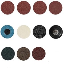 2 inch 42 PCS Roll Lock Sanding Discs Set w/ 1/4 Holder Die Grinder Quick Change