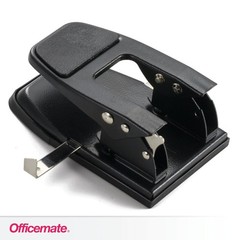 Sleek Black Heavy Duty 2-Hole Punch – Ergonomic, Compact, 5-Sheet Capacity