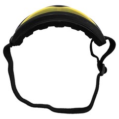 Birdz Eyewear FlyCatcher Padded Motorcycle Goggles Black Frame with Yellow