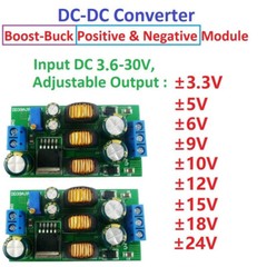 1/2X DC Positive Negative Dual Output Power Supply boost-Buck Converter Module