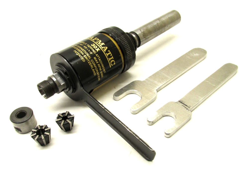 TAPMATIC #0-1/4″ REVERSIBLE TAPPING HEAD ATTACHMENT w/ 3/4″ SHANK – #30X