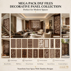 LASER CUT +600 FILES Mega PACK Set Dxf Svg 3D 2D Designs Cnc Cutting Bundle