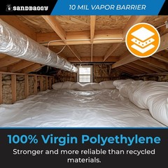 10 Mil Clear Vapor Barrier – Polyethylene Visqueen (USA Made) – Sandbaggy