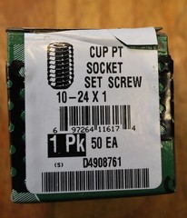 Textron D4908761 Cup Pt Socket Set Screw 10-24×1″ Box of 75 – NEW
