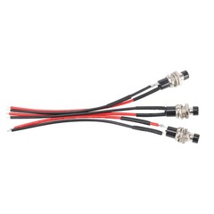Pre-Wired SPST Momentary Mini Push Button Switch 12V 5A N/O 3 Pack with Plug