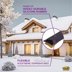 Sealant Gasket for Doors Windows Outdoor Indoor Weatherproof Black 20 ft