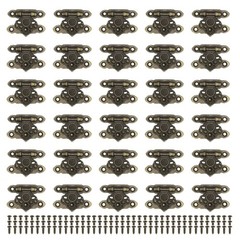 30 Pcs Mini Antique Brass Latch Hasps Decorative Vintage Locks with Screws fo…