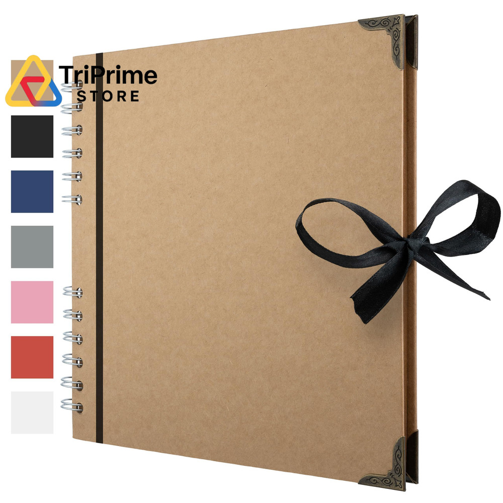 Bstorify Scrapbook Album 60 Pages (8 x 8 Inch) Brown Thick 8 X 8 Inch,