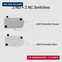 KW3A Microwave Oven Door Switch 16A 125V/250V Door Interloc (2 Normally Open and