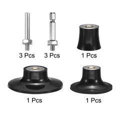 3Pack 1″ 2″ 3″ Disc Pad Holder Quick Change Disc 1/4″ Shank Mandrel Black