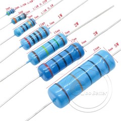 1/4W Metal Film Resistors 0.1% tolerance 1 ohm to 10M ohm available 20 pack