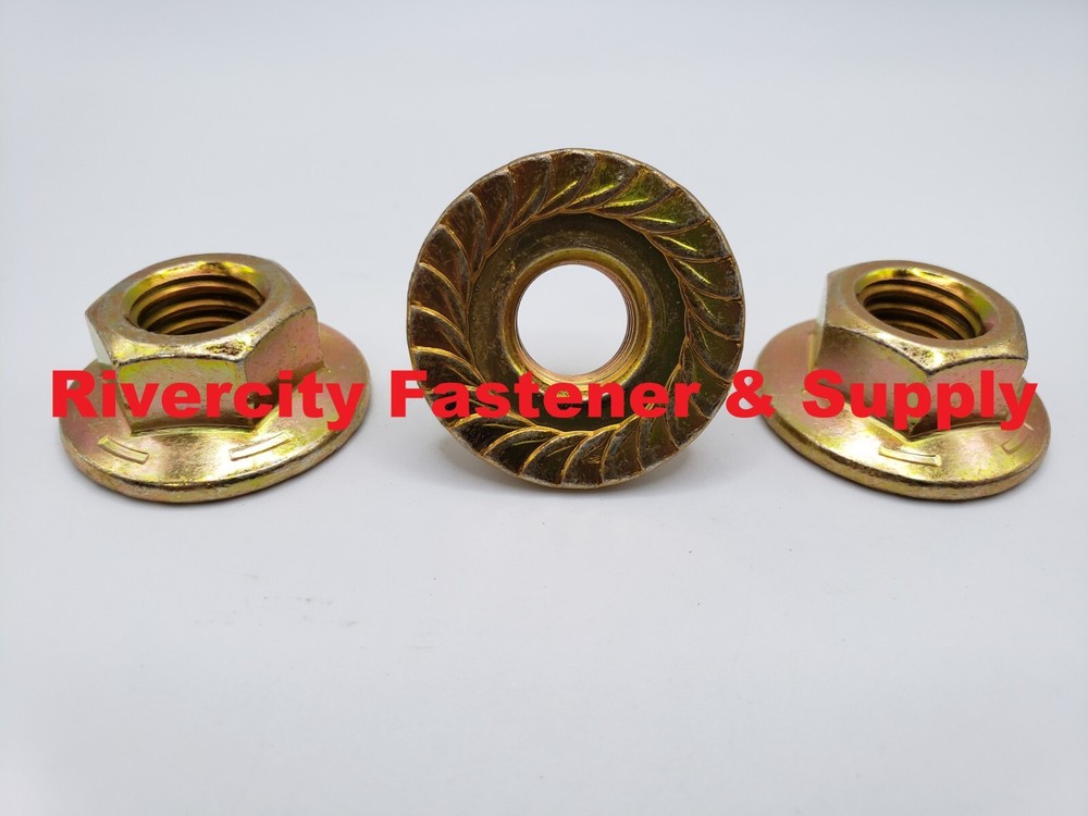 1/2-13 Grade 8 Serrated LARGE Flange Lock Nuts 1/2×13 Nut 1/2 x 13 Flare nut