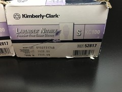 Kimberly-Clark REF 52817 Lavender Nitrile Powder-Free Exam Gloves S Lot 2 PKS