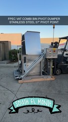FPEC COMBI BIN VAT DUMPER 57” PIVOT POINT STAINLESS STEEL