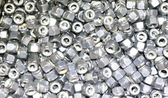 50pcs 3/8″-16 304 Stainless Steel Nylon Insert Hex Lock Nuts Nyloc