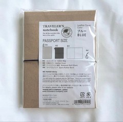 TRAVELER’S COMPANY Notebook Passport Size Blue Leather Cover Japan New