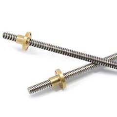 T10-T36 Trapezoidal Right-Hand Threaded Rod Lead Screw A2 Stainless Steel L:0.5M