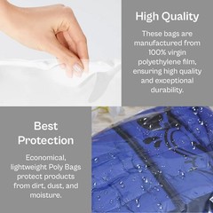18″ x 24″ 1 Mil Plastic Thick Quality Flat Open Top 1000 Recyclable Poly Bags