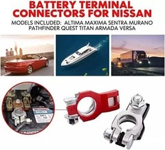 Universal Automotive Battery Terminal Connectors (1 Pair), Positive & Negative T