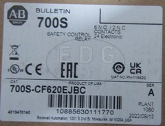 NEW ALLEN BRADLEY GUARD MASTER SAFETY CONTROL RELAY 8 POLE 700S-CF620EJBC