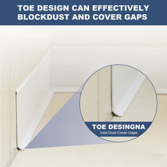 Self-Adhesive Vinyl Baseboard Trim, 4″ x 147.6′ Peel and Stick White Molding