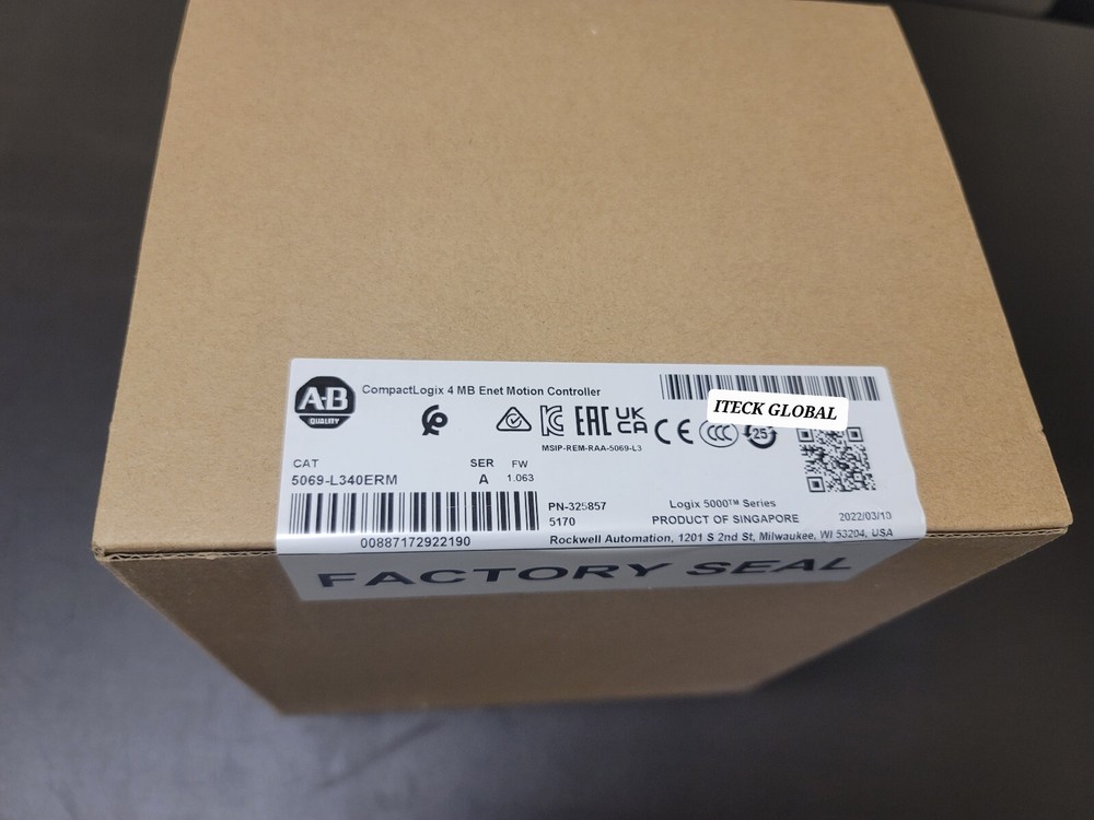 Allen Bradly 5069-L340ERM Series A CompactLogix 5380 Controller Factory Sealed