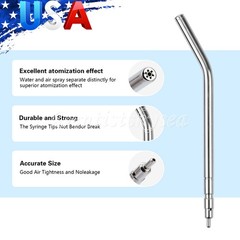Dental Air Water Spray Triple Syringe Metal Nozzles Tips Tube Autoclavable