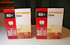 NEW 4 SYLVANIA NON LED CLEAR 40W BULB