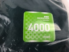 Sleeved Industrial Apron Medium Chemical Oil Resistant Ansell MicroChem 68-4000