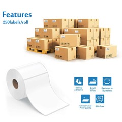 20 Rolls 4″x6″ 250 Direct Thermal Shipping Labels For Zebra Eltron ZP450 LP2844
