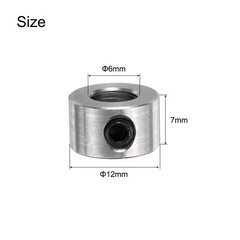 20pcs Set Screw Collars 6mm Bore Shaft Collars, 12mm OD, Stainless Steel