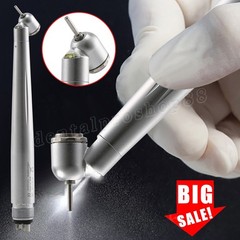 LED Dental Surgical Handpiece 45° Angle 4 Hole Midwest Rear Exhaust Impact Air