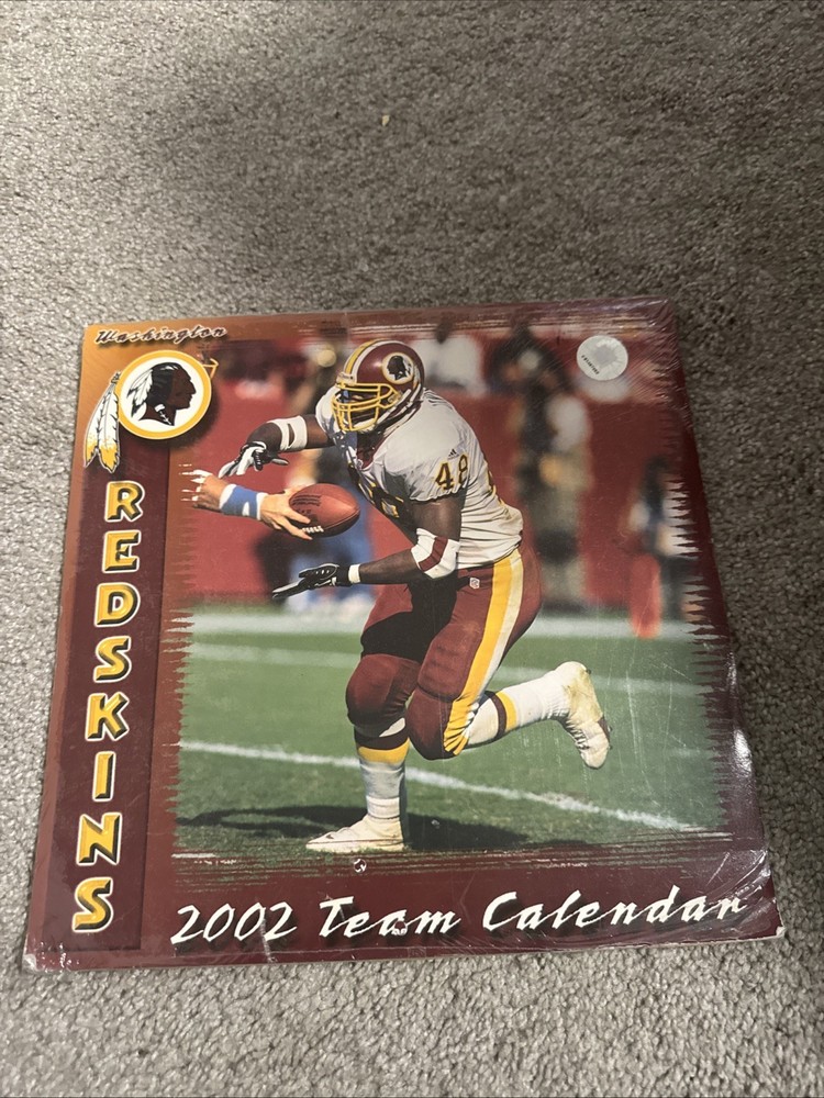 WASHINGTON REDSKINS team calendar 2002 12 months New Open Box