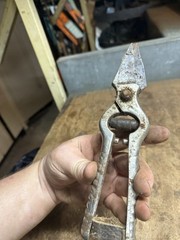 Vintage Old Original Wool Sheep Shears Farm Barn Hand Tool Leather Holster USA