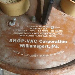 Vintage MCM TESTED & WORKING Shop-Vac Wet/Dry Model 222- Metal Can Made in USA
