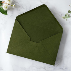 50 PCS/Pack A7 Envelopes 5.25 x 7.5” Olive Green Envelopes For 5×7” Wedding…