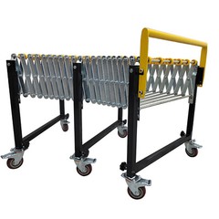 31.5in – 118in Non-power Flexible Expandable Roller Conveyor ABS Skate Wheels